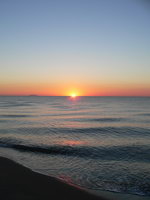 Korsika Strand von Aleria Sonnenaufgang